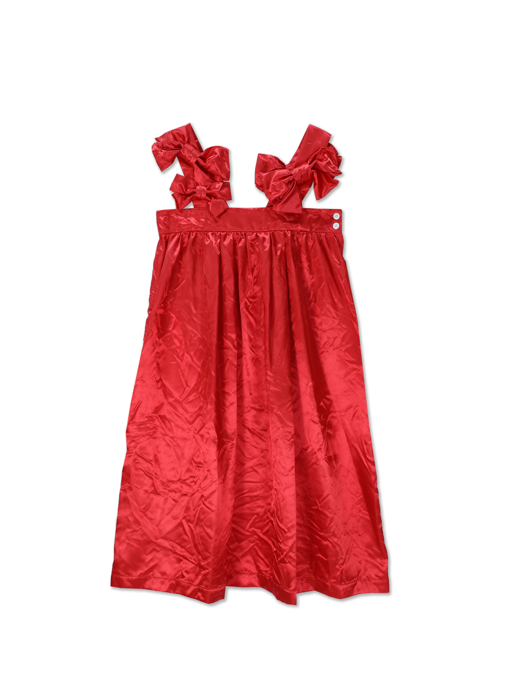 COMME_DES_GARCONS_GIRL_Ribbon-Detailing_Satin_Pinafore-Red