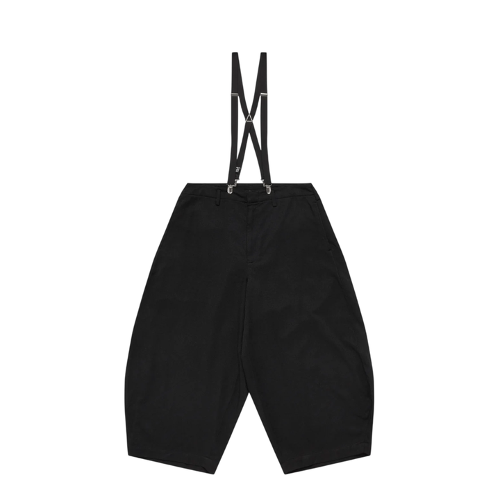 Wide-Leg Suspender Shorts