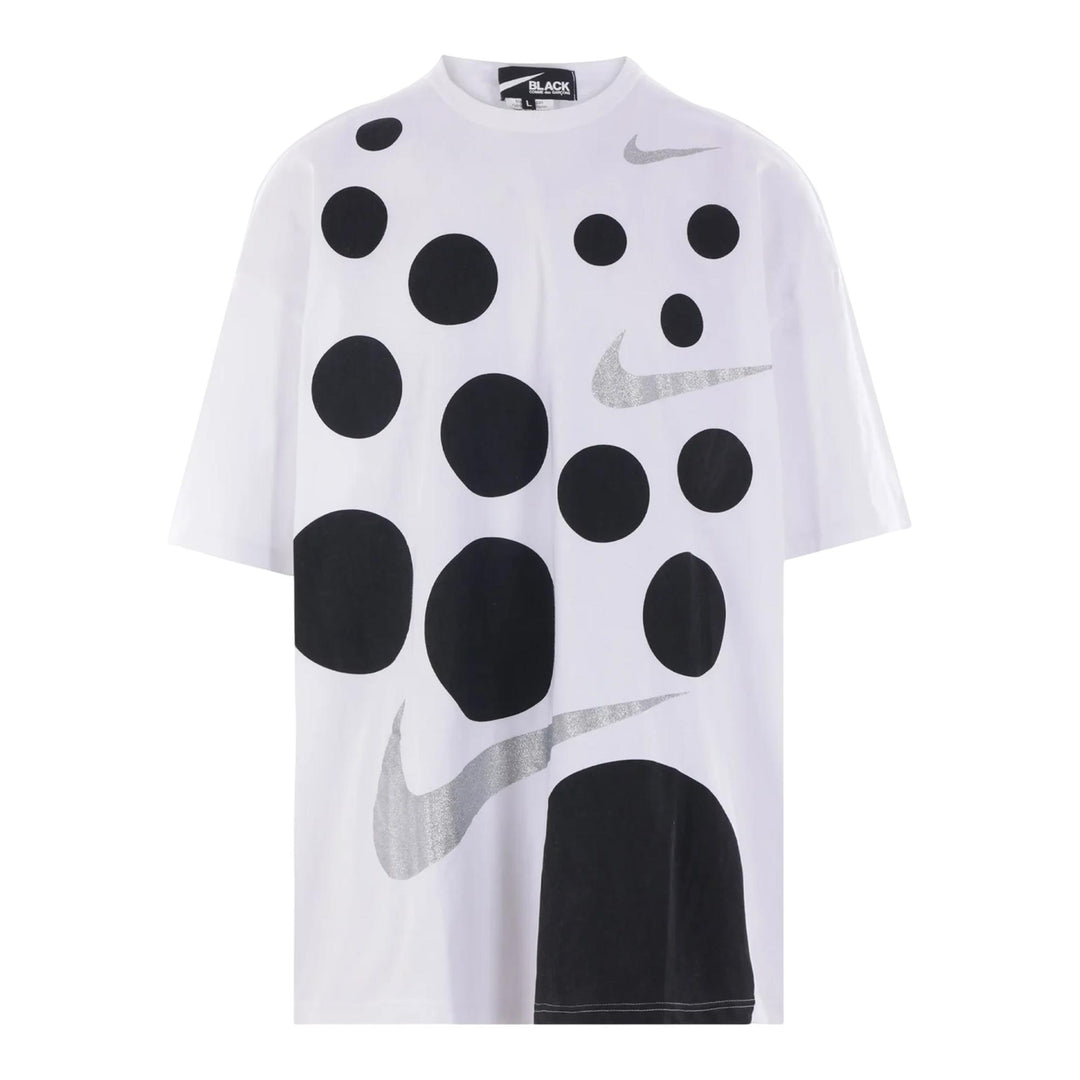 Club21 - COMME des GARCONS BLACK - Cotton Jersey Nike Print T-Shirt - TEES - White