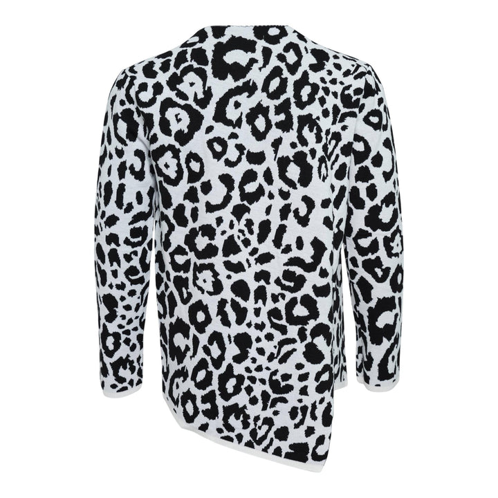 Club21 - COMME des GARCONS BLACK - Jacquard Leopard Pattern Knit Top - KNIT TOPS - White