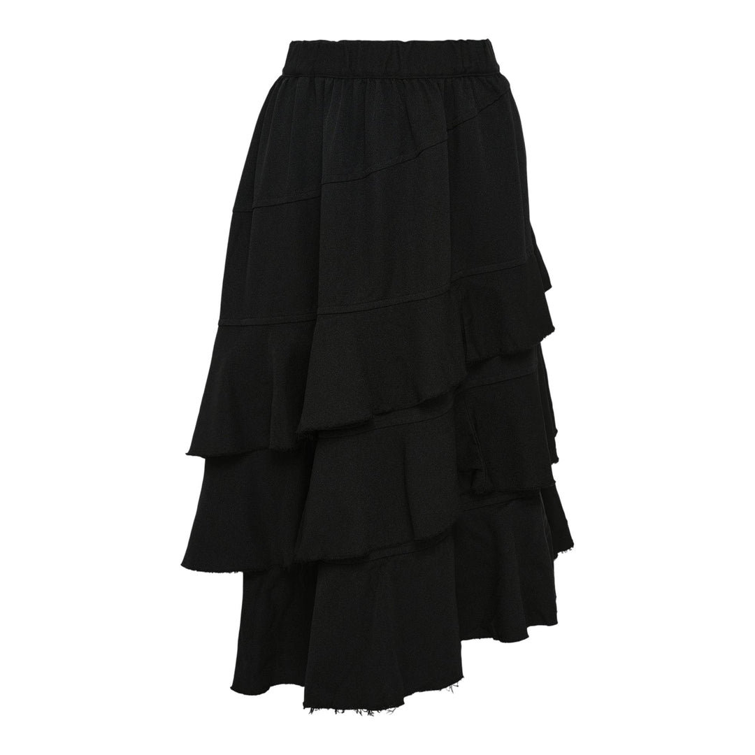 Club21 - COMME des GARCONS BLACK - Polyester Soft Twill Layered Skirt - SKIRTS - Black