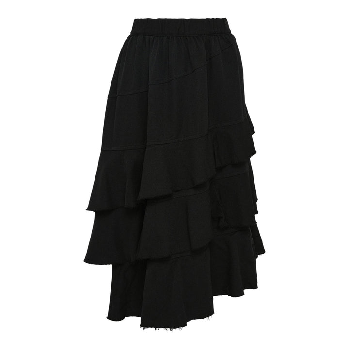 Club21 - COMME des GARCONS BLACK - Polyester Soft Twill Layered Skirt - SKIRTS - Black
