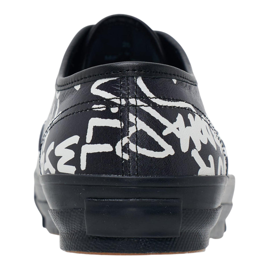 Club21 - COMME des GARCONS COMME des GARCONS - Message Printed Leather Vulcanized Sneakers - SNEAKERS - Black