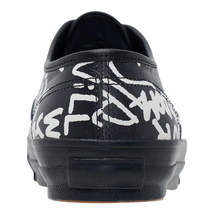 Club21 - COMME des GARCONS COMME des GARCONS - Message Printed Leather Vulcanized Sneakers - SNEAKERS - Black