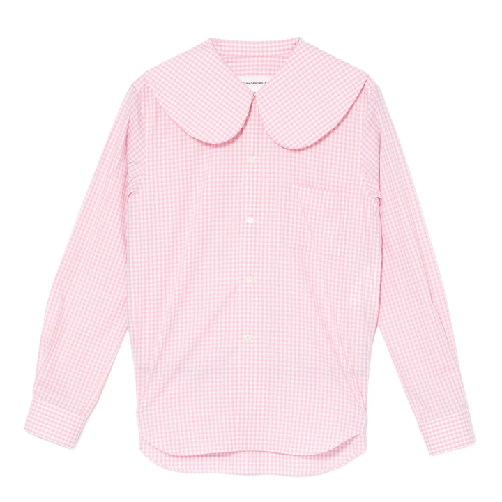 Cotton Poplin Gingham Check Blouse