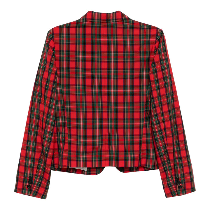 Club21 - COMME des GARCONS GIRL - Cotton Tartan Check Jacket - JACKETS - Red