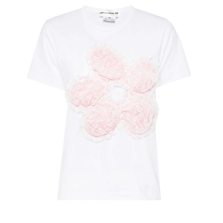 COMME_des_GARCONS_GIRL_Flower_Motif_Patch_T-Shirt-White