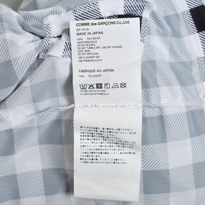 Club21 - COMME des GARCONS - Gingham Large Pattern T-Shirt - TEES - Black
