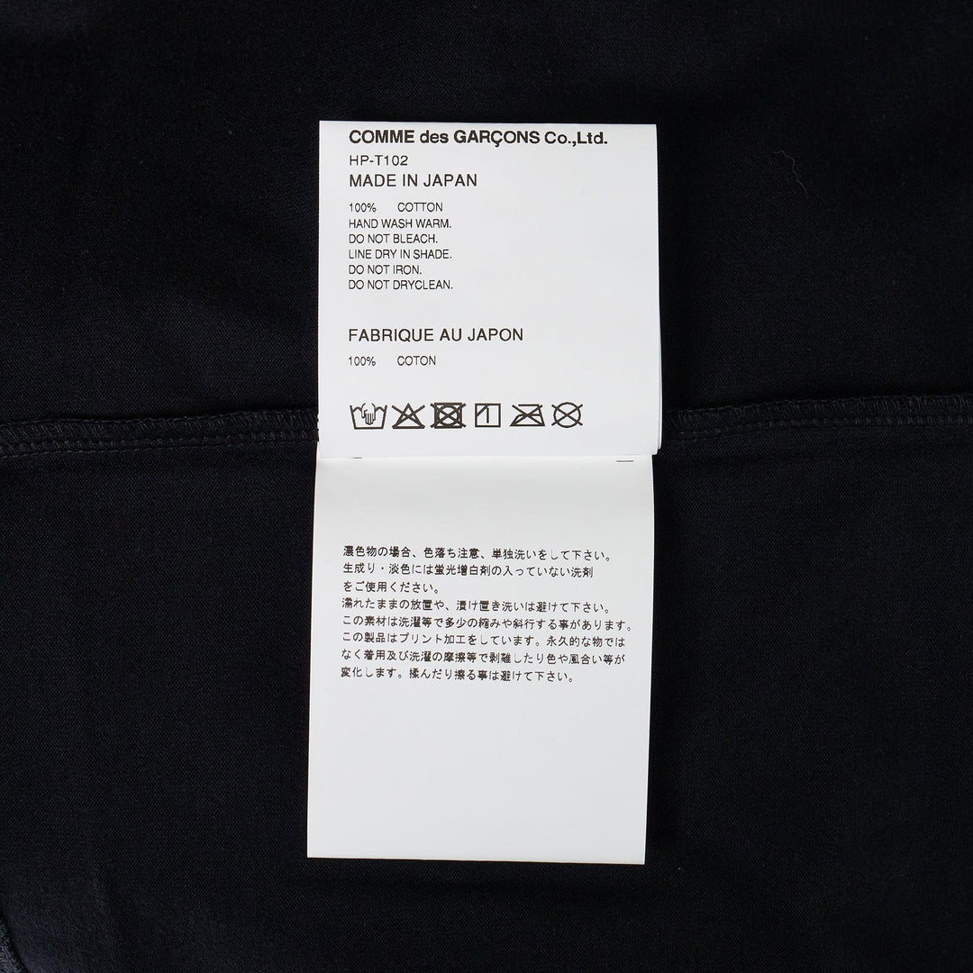 Club21 - COMME des GARCONS HOMME - Cotton Jersey Garment Print T-Shirt - TEES - Black
