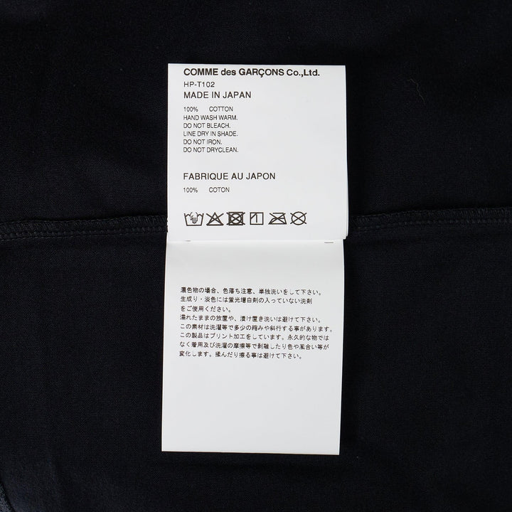 Club21 - COMME des GARCONS HOMME - Cotton Jersey Garment Print T-Shirt - TEES - Black