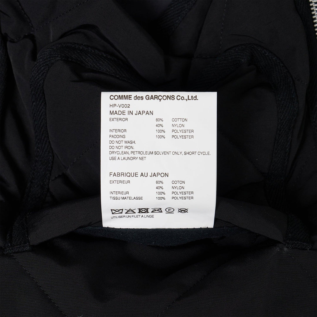 Club21 - COMME des GARCONS HOMME - Cotton Nylon Gros Grain Quilted Vest - GILETS - Black