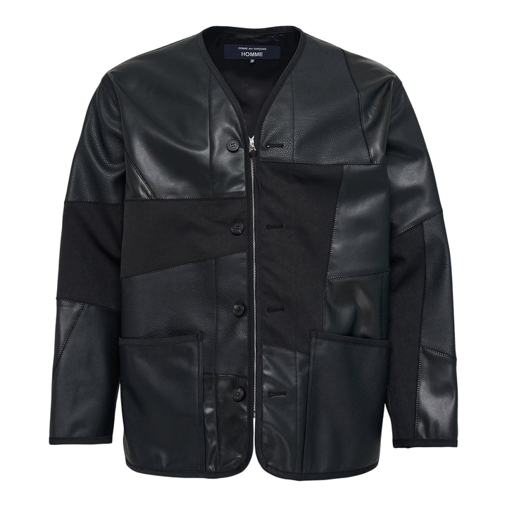 Club21 - COMME des GARCONS HOMME - Synthetic Leather Mix Blouson - BLOUSON - Black