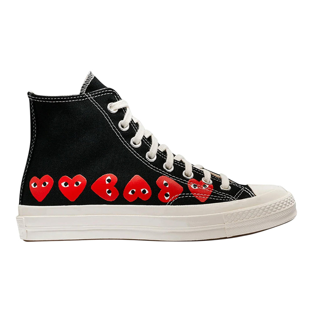 Club21 - COMME des GARCONS PLAY CONVERSE - Ct70 Hi Top Multi Heart - SNEAKERS - Black