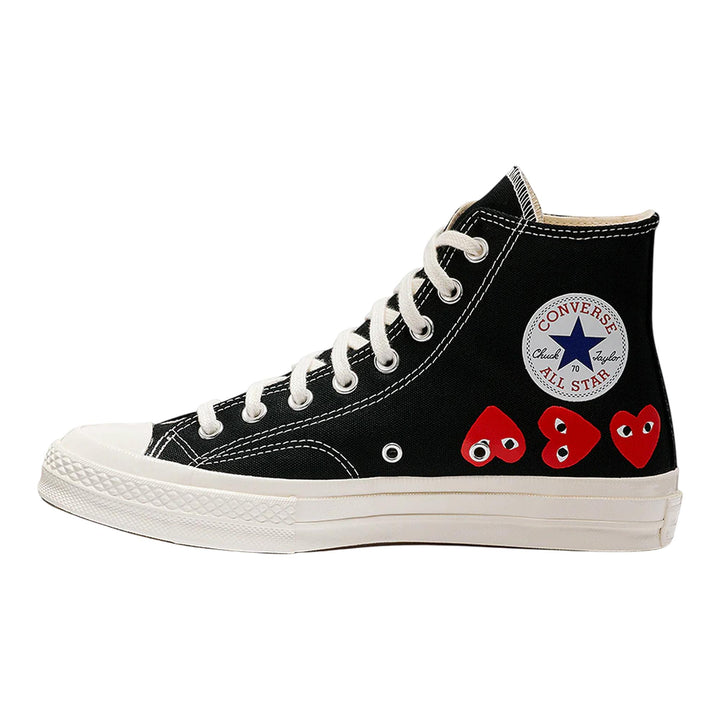 Club21 - COMME des GARCONS PLAY CONVERSE - Ct70 Hi Top Multi Heart - SNEAKERS - Black