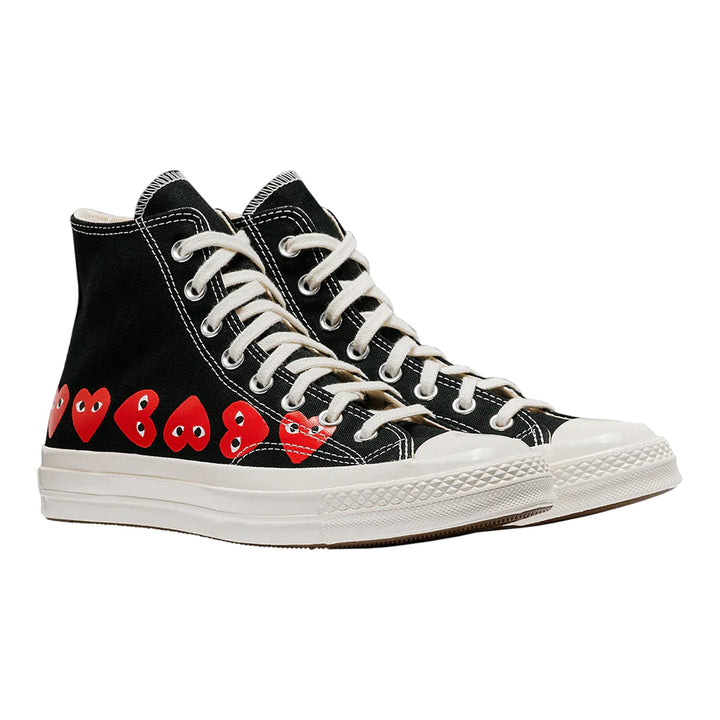Club21 - COMME des GARCONS PLAY CONVERSE - Ct70 Hi Top Multi Heart - SNEAKERS - Black