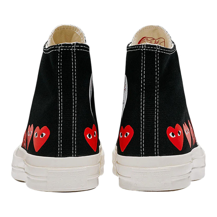 Club21 - COMME des GARCONS PLAY CONVERSE - Ct70 Hi Top Multi Heart - SNEAKERS - Black