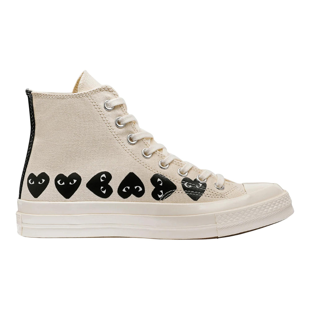 Club21 - COMME des GARCONS PLAY CONVERSE - Ct70 Hi Top Multi Heart - SNEAKERS - White