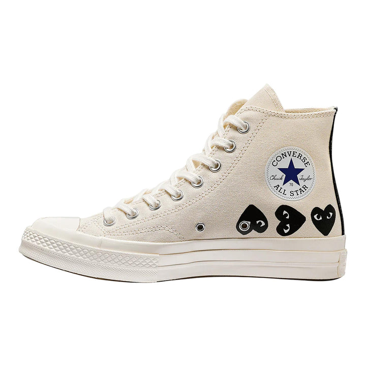 Club21 - COMME des GARCONS PLAY CONVERSE - Ct70 Hi Top Multi Heart - SNEAKERS - White