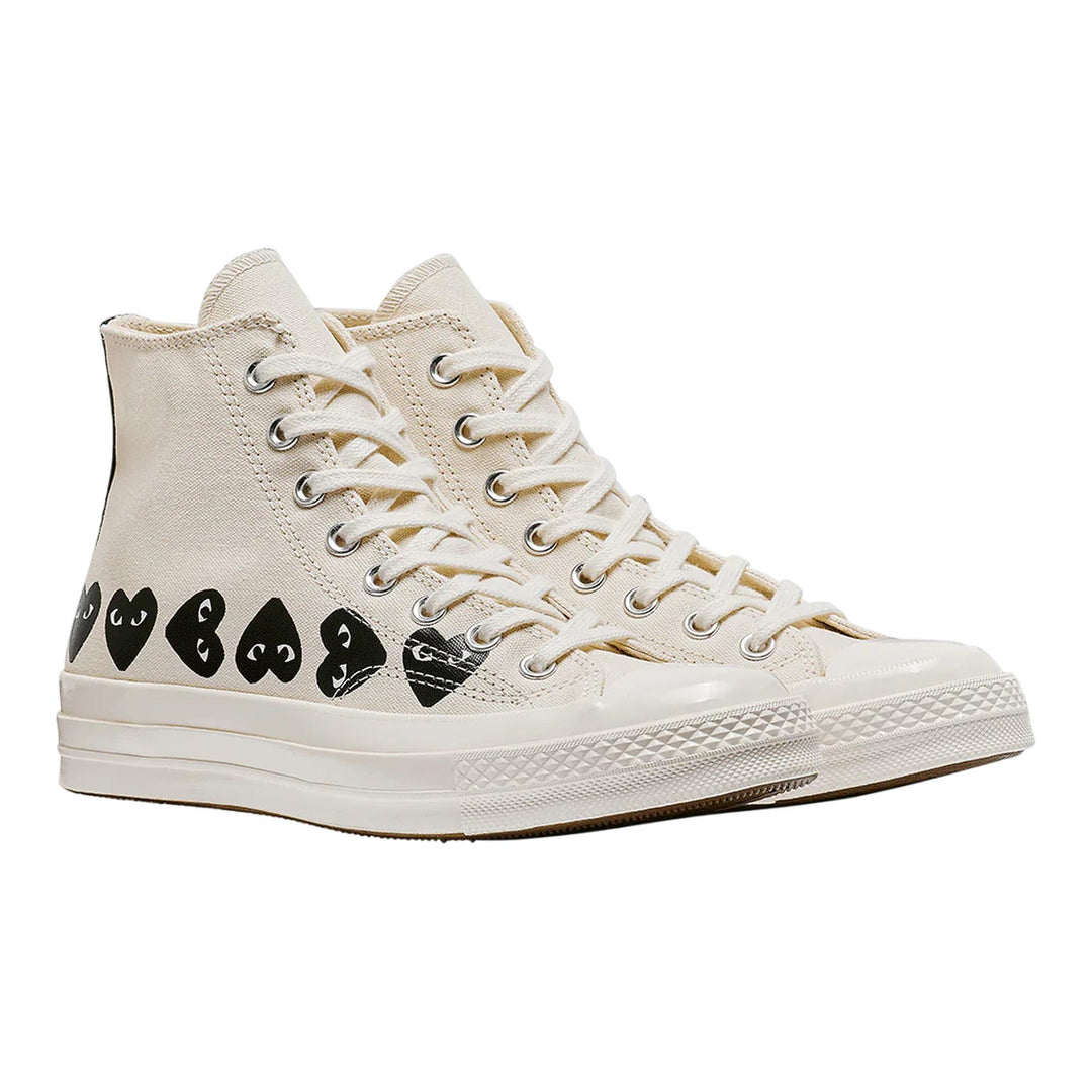 Club21 - COMME des GARCONS PLAY CONVERSE - Ct70 Hi Top Multi Heart - SNEAKERS - White