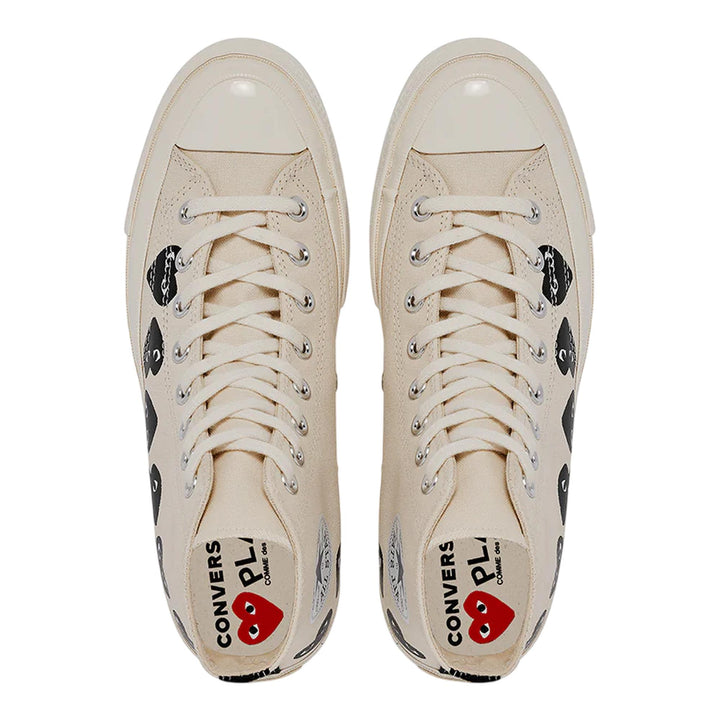 Club21 - COMME des GARCONS PLAY CONVERSE - Ct70 Hi Top Multi Heart - SNEAKERS - White