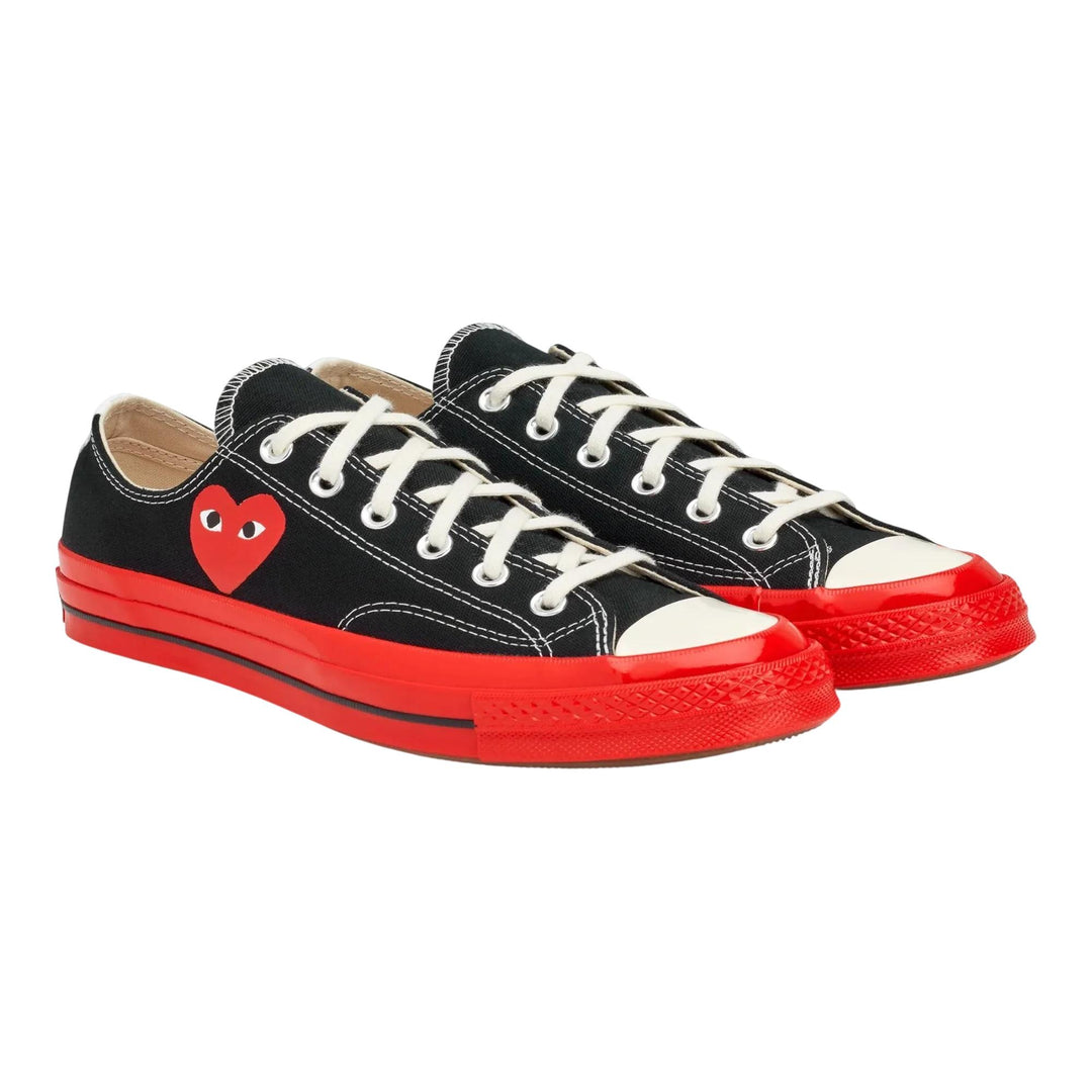 Club21 - COMME des GARCONS PLAY CONVERSE - Ct70 Low Top Red Sole Red Heart - SNEAKERS - Black
