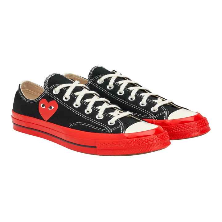 Club21 - COMME des GARCONS PLAY CONVERSE - Ct70 Low Top Red Sole Red Heart - SNEAKERS - Black