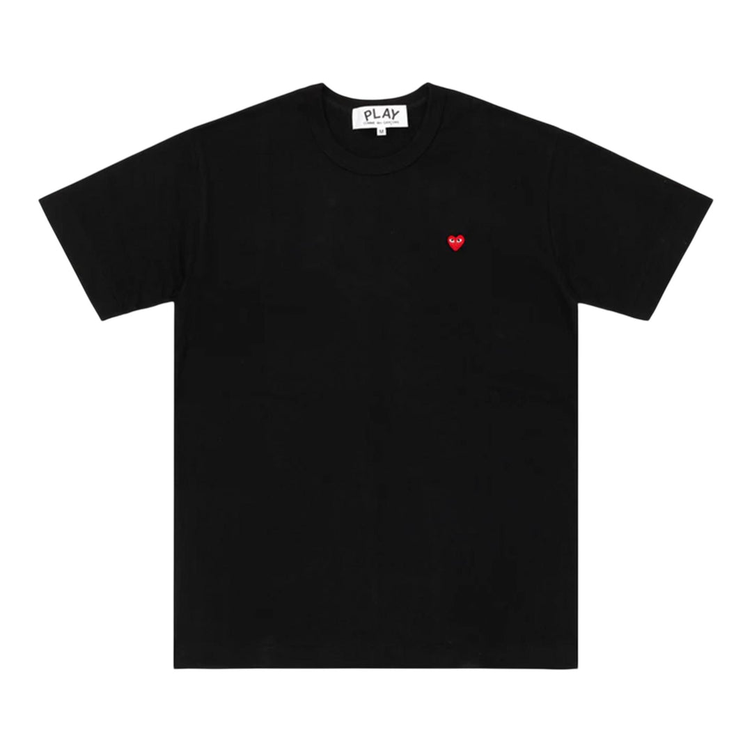 Club21 - COMME des GARCONS PLAY - Classic Tee With Mini Red Emblem Unisex - TEES - Black