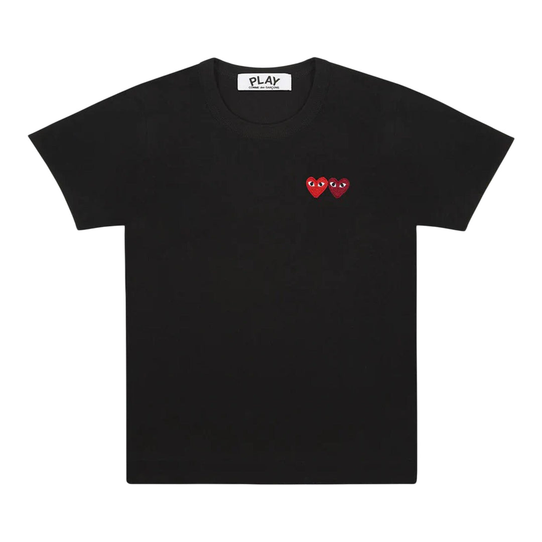Club21 - COMME des GARCONS PLAY - Double Heart Tee Unisex - TEES - Black