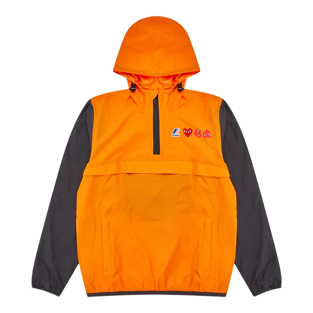 Club21 - COMME des GARCONS PLAY - K-Way Full Zip Hoodie Men - JACKETS - Orange