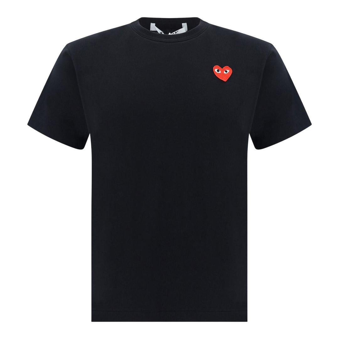Club21 - COMME des GARCONS PLAY - Mini Red Emblem Tee Unisex - TEES - Black