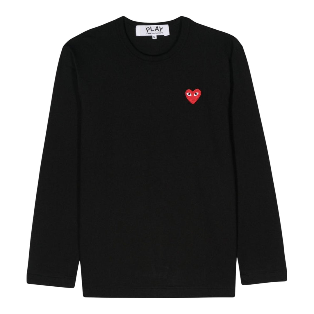 Club21 - COMME des GARCONS PLAY - Red Emblem Tee Unisex - TEES - Black