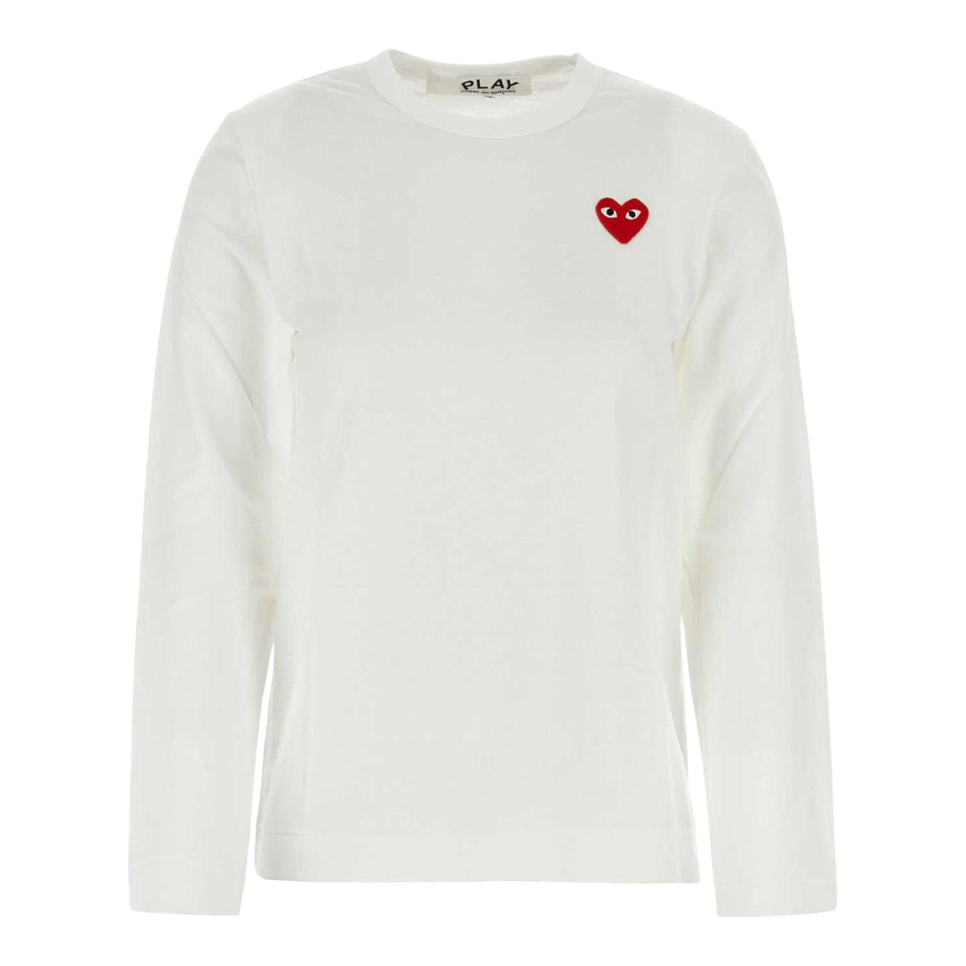 Club21 - COMME des GARCONS PLAY - Red Emblem Tee Unisex - TEES - White