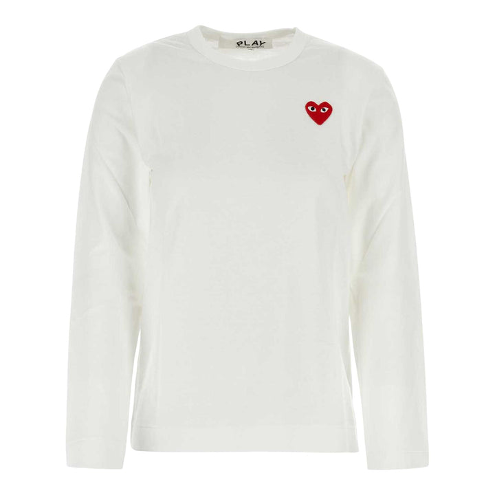 Club21 - COMME des GARCONS PLAY - Red Emblem Tee Unisex - TEES - White