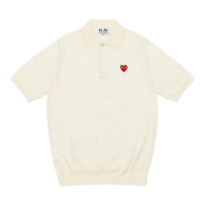 Club21 - COMME des GARCONS PLAY - Short Sleeve Polo Unisex - POLOS - White