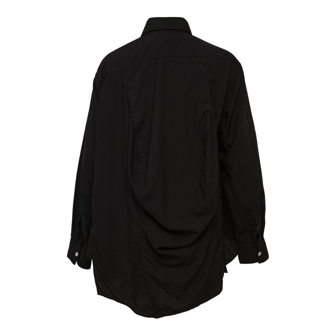 Club21 - COMME des GARCONS - Polyester Broad Asymmetrical Blouse - BLOUSES - Black