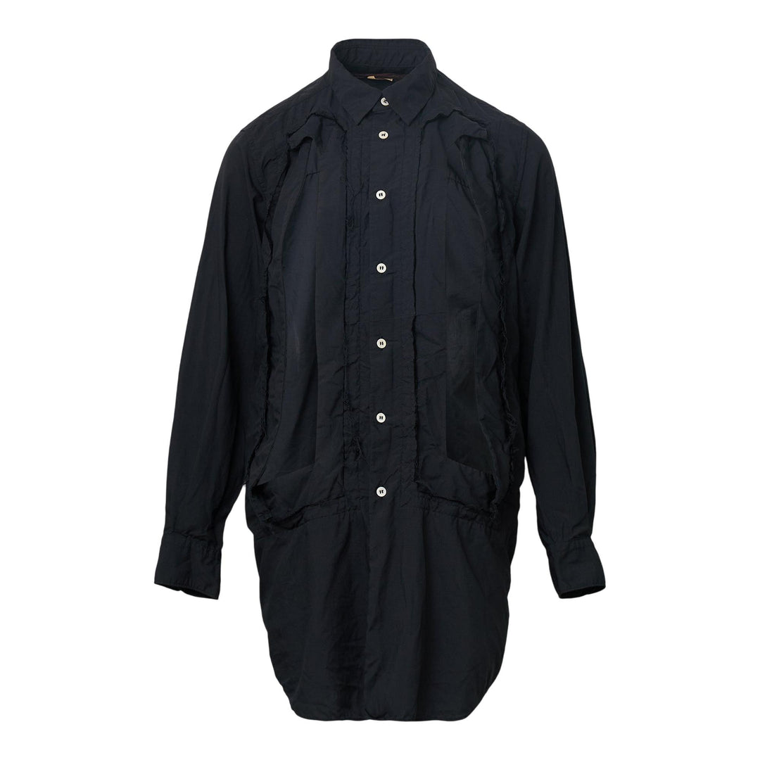 Club21 - COMME des GARCONS - Polyester Broad Cutting Out Blouse - BLOUSES - Black