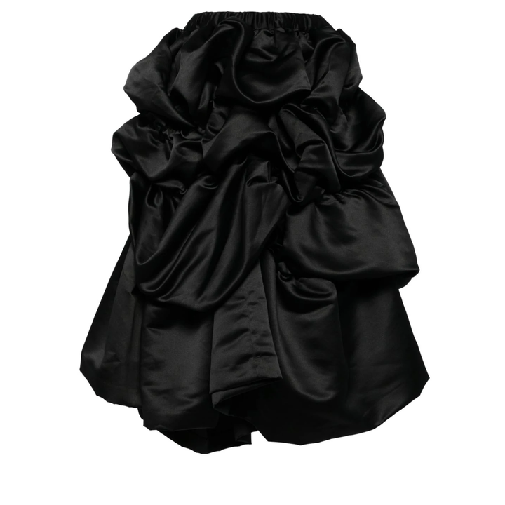 COMME_des_GARCONS_Polyester_Satin_Thick_Skirt_Black