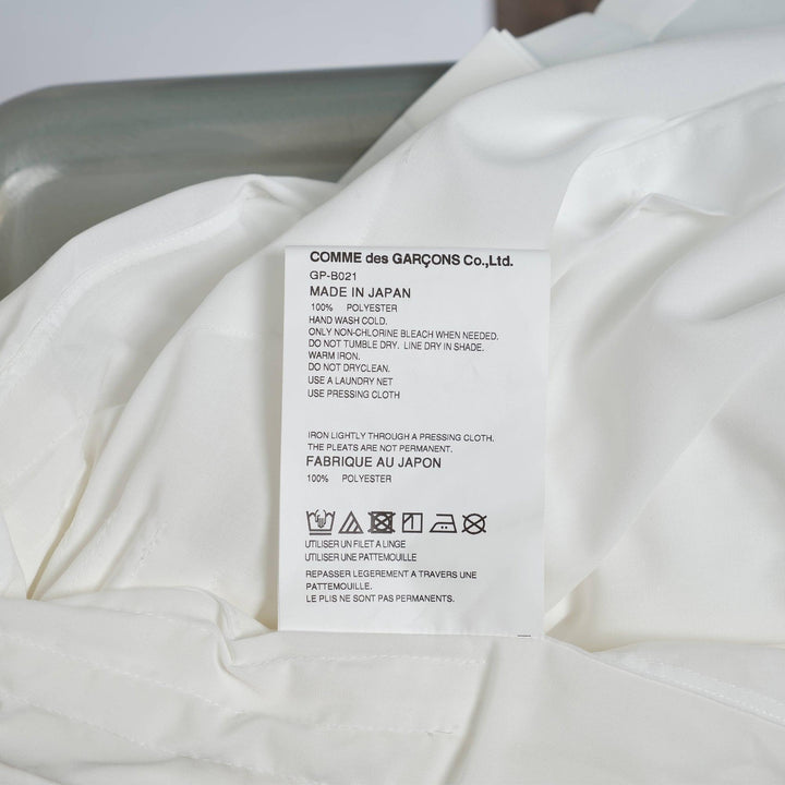 Club21 - COMME des GARCONS - Polyester Spun Broad Pleated Blouse - BLOUSES - White