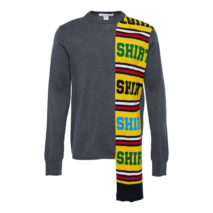 Club21 - COMME des GARCONS SHIRT - Acrylic Wool Intarsia Sweater - KNIT TOPS - Grey