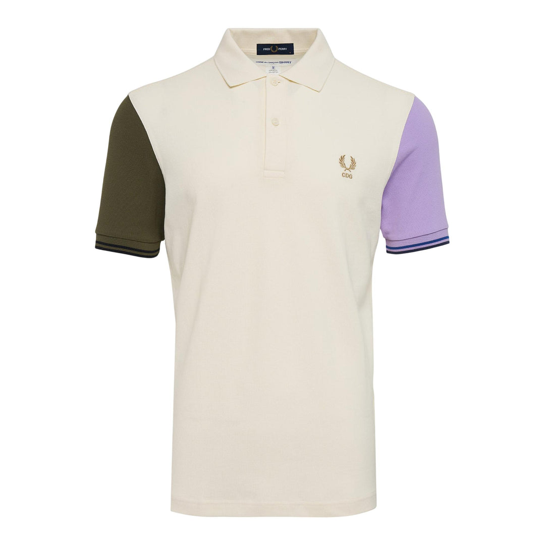 Club21 - COMME des GARCONS SHIRT - CDG SHIRT x FRED PERRY Color-Block Polo Shirt - TEES - White