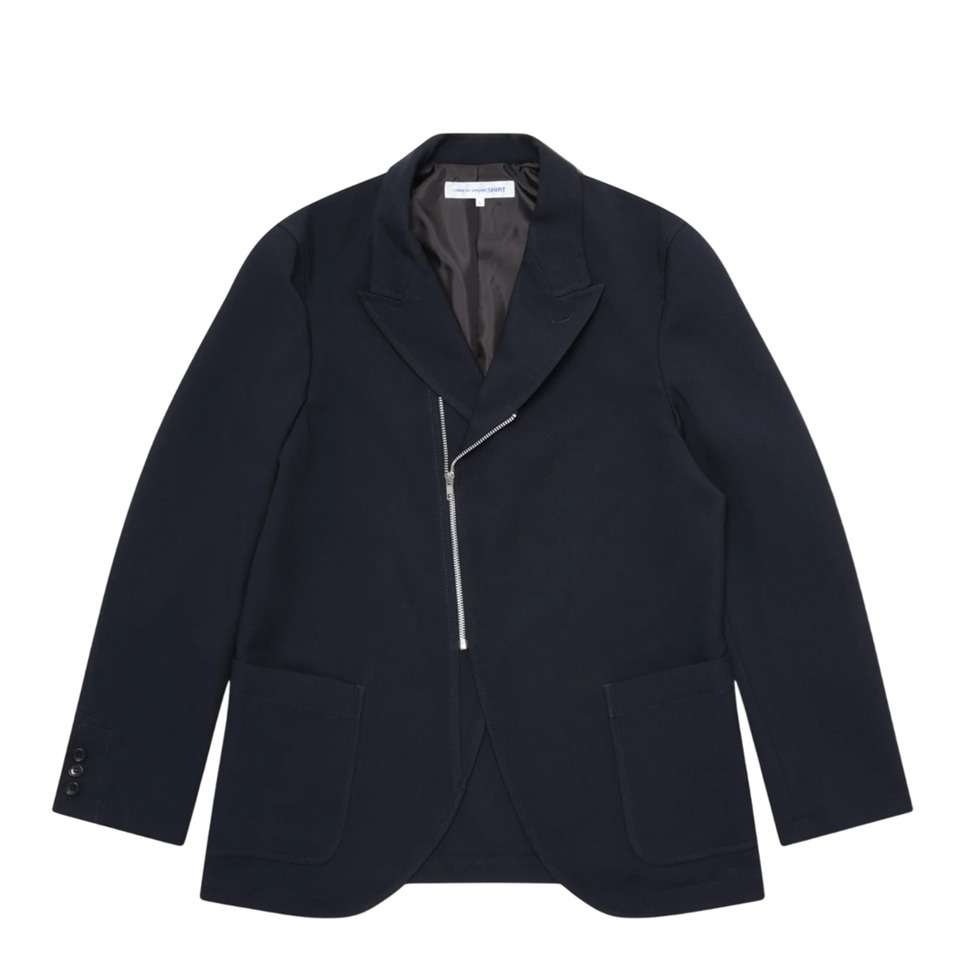 Classic Navy Polyester Blazer