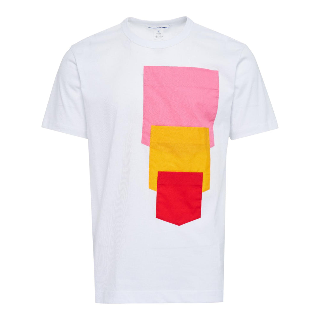 Club21 - COMME des GARCONS SHIRT - Cotton Plain Jersey Patch T-Shirt - TEES - White