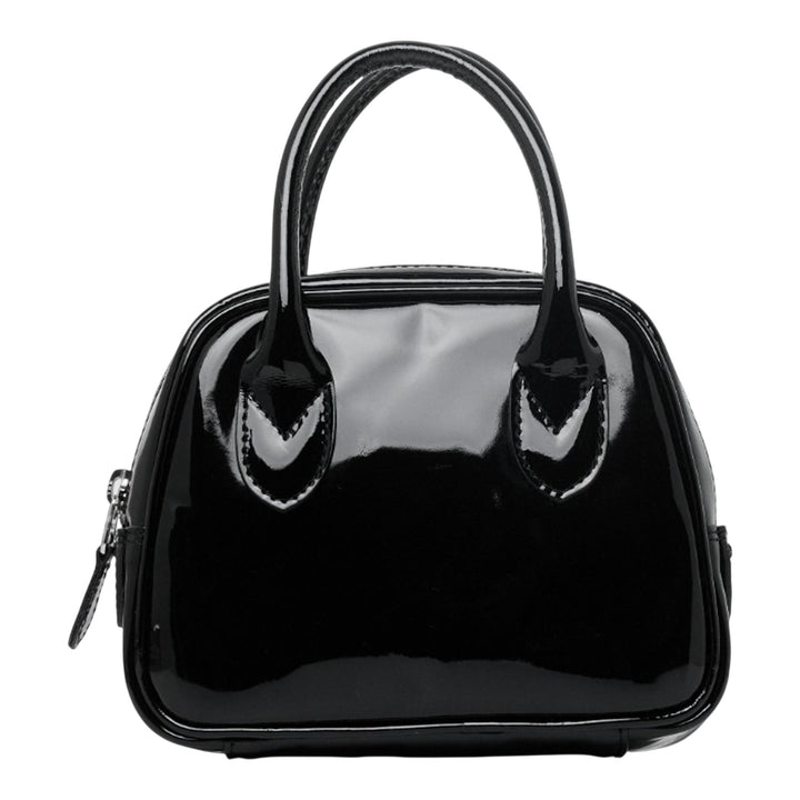 Club21 - COMME des GARCONS - Top Handle Patent Trapezoid - TOP HANDLE - Black