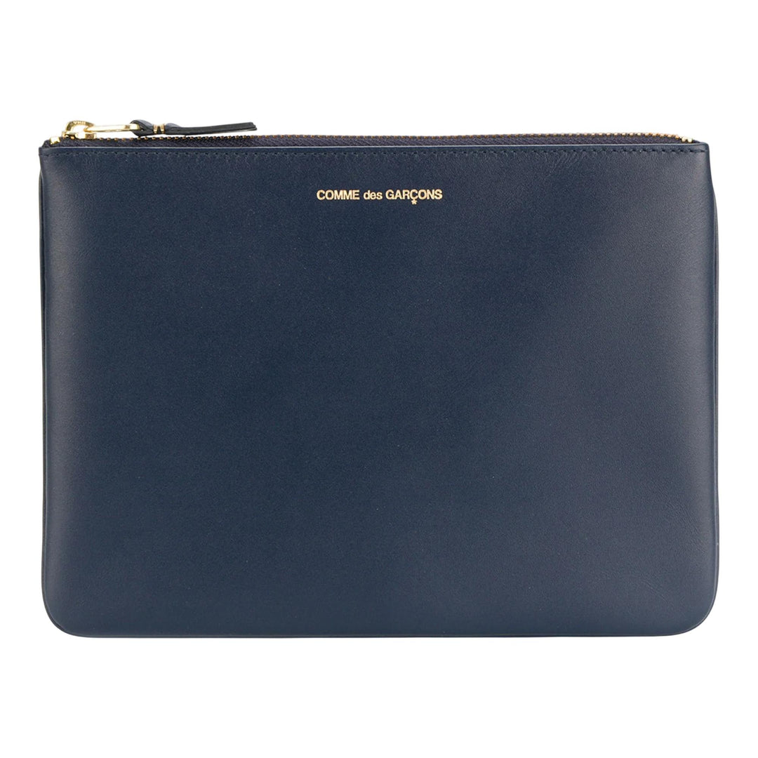 Club21 - COMME des GARCONS WALLET - Classic Leather Big Pouch - POUCHES - Navy
