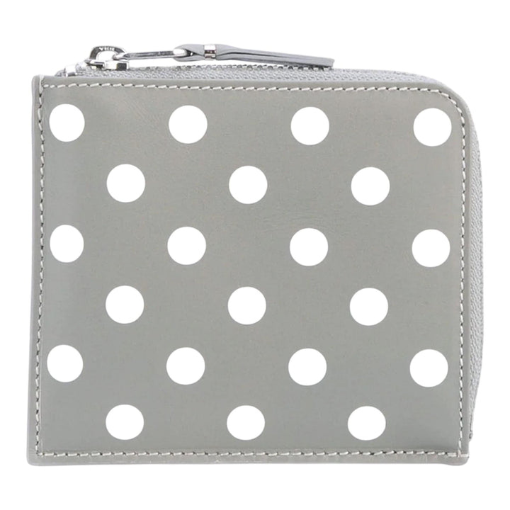 Club21 - COMME des GARCONS WALLET - Dots Printed L-Shape Zip Wallet - ZIP ARD WALLETS - Grey