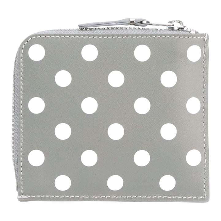 Club21 - COMME des GARCONS WALLET - Dots Printed L-Shape Zip Wallet - ZIP ARD WALLETS - Grey