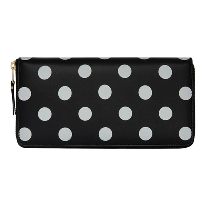 Club21 - COMME des GARCONS WALLET - Dots Printed Leather Wallet - WALLETS - Black