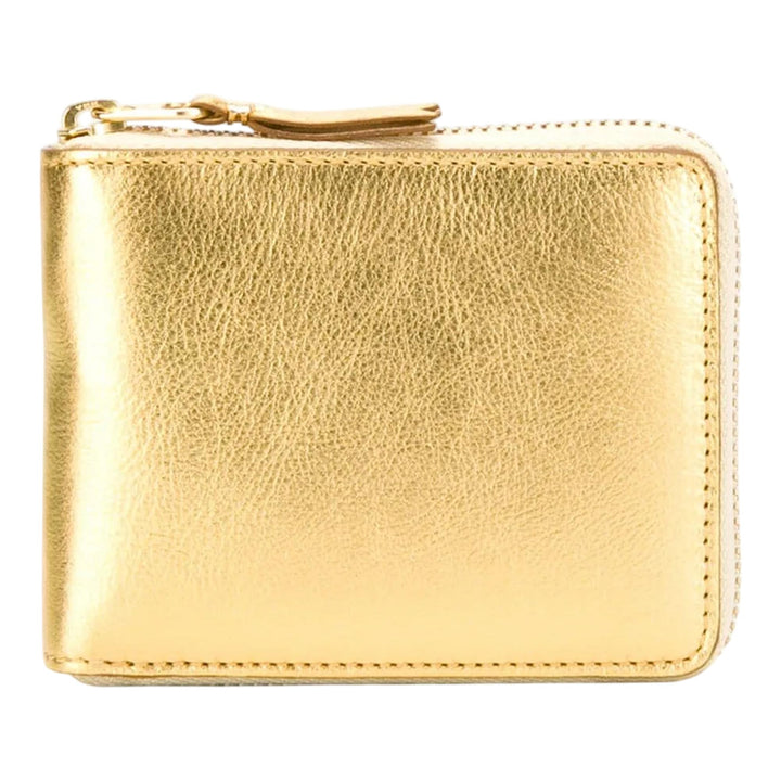 Club21 - COMME des GARCONS WALLET - Gold And Silver U Zip Wallet - ZIP ARD WALLETS - Gold