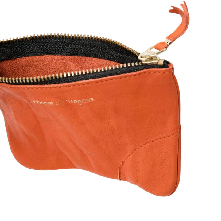 Club21 - COMME des GARCONS WALLET - Washed Wallet Top Zip Pouch - COIN POUCHES - Orange