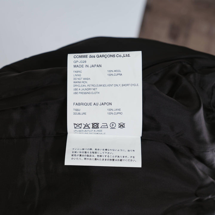 Club21 - COMME des GARCONS - Wool Houndstooth Check Pattern Jacket - JACKETS - Black